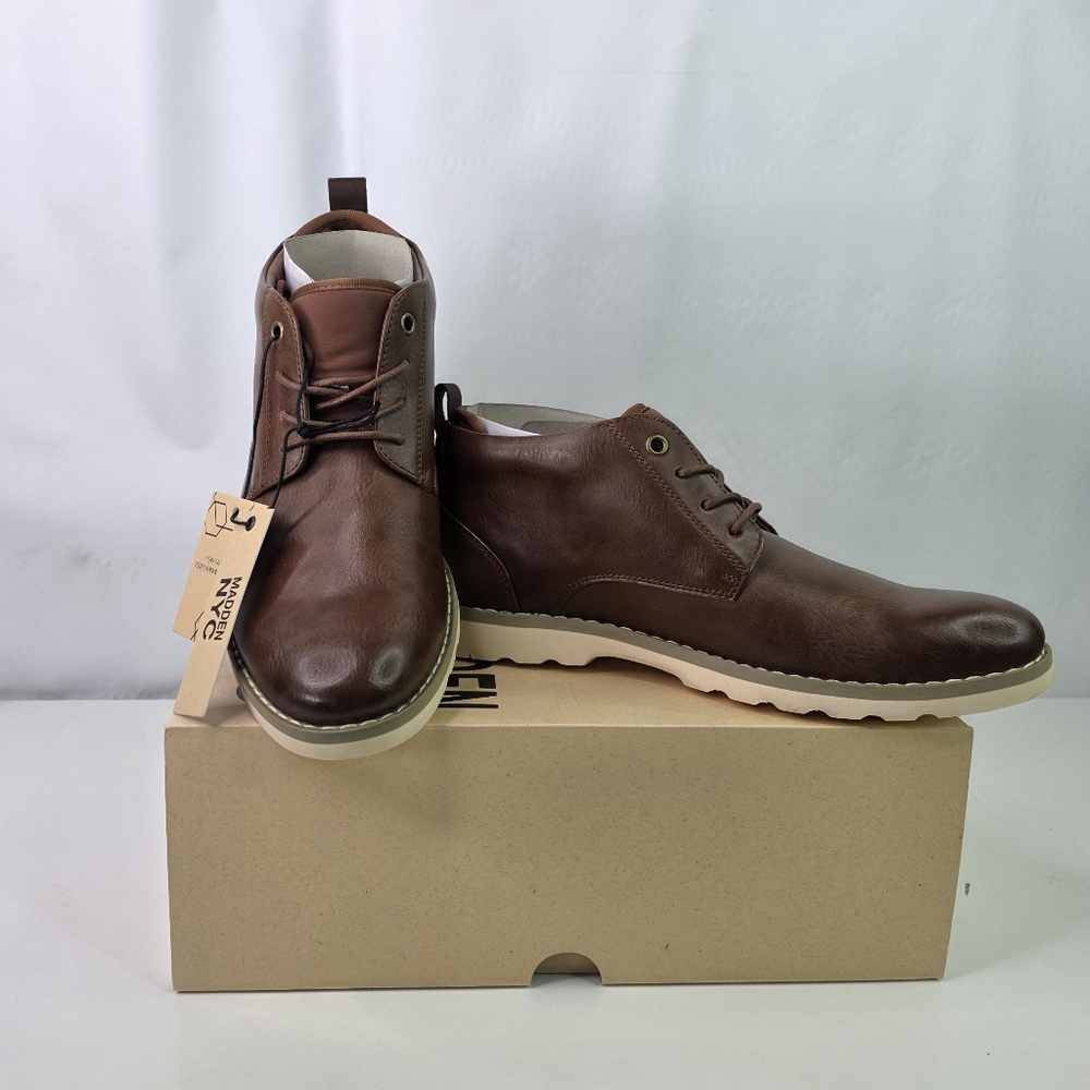 MADDEN NYC MENS HOFFMAN CHUKKA BOOTS SIZE 7 BROWN. NWT.